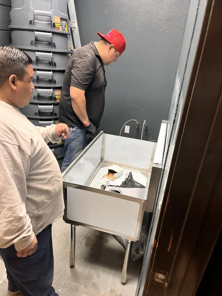 Commercial plumbing and sink installation in Etta